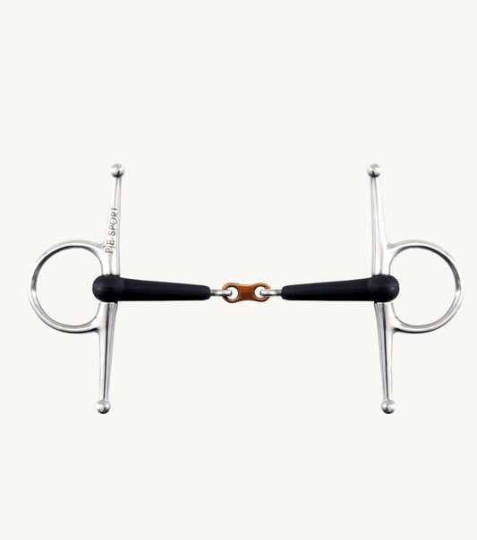Premier Equine Rubber Full Cheek Snaffle with Copper Lozenge