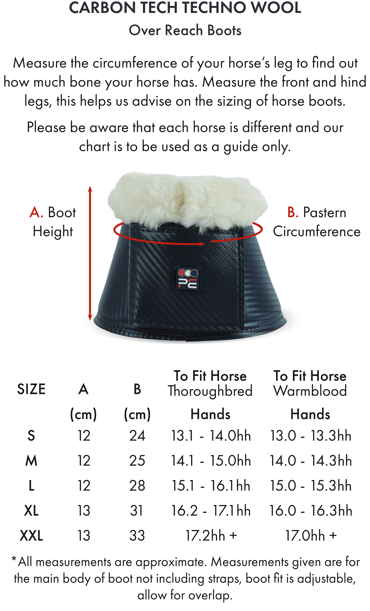 Premier Equine Carbon Tech Techno Wool Over Reach Boot