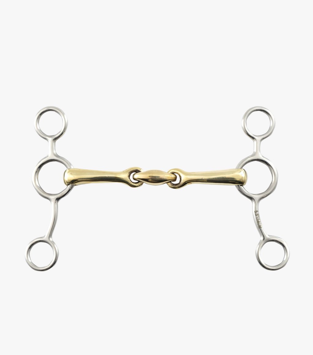 Premier Equine Brass Alloy Tom Thumb Bit With Lozenge